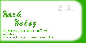 mark welsz business card